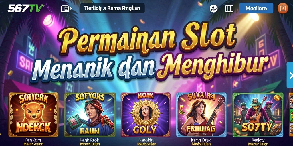 Screenshot utama 567TV menampilkan permainan Slot yang menegangkan.