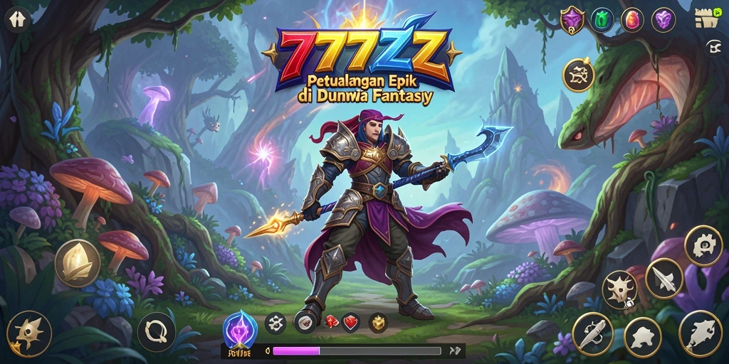 Screenshot gameplay <strong>777ZX</strong> menampilkan pertarungan seru dan eksplorasi dunia fantasi.