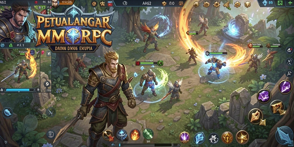 Screenshot gameplay AA62 dengan aksi pertempuran yang mendebarkan.