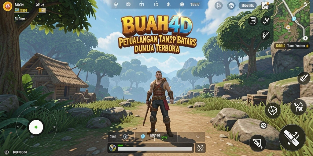 Tampilan gameplay Open World BUAH4D yang memukau dan dinamis.