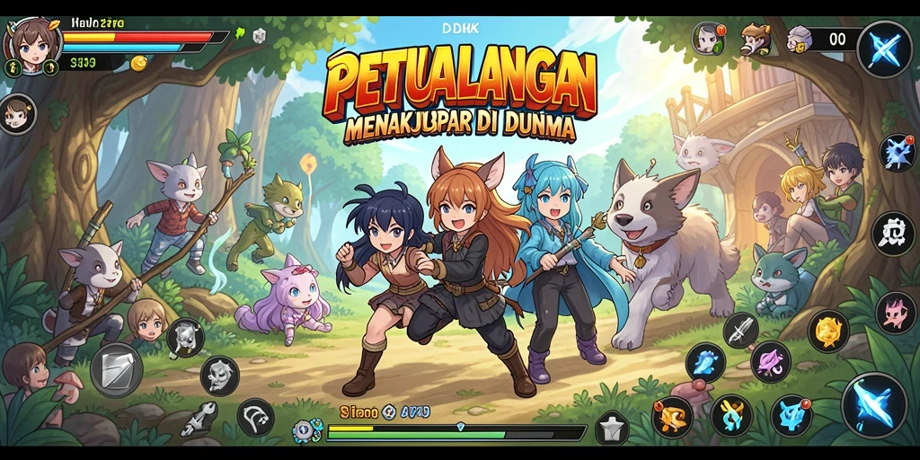 Tangkapan layar DKK menunjukkan pertempuran seru dalam dunia Anime.