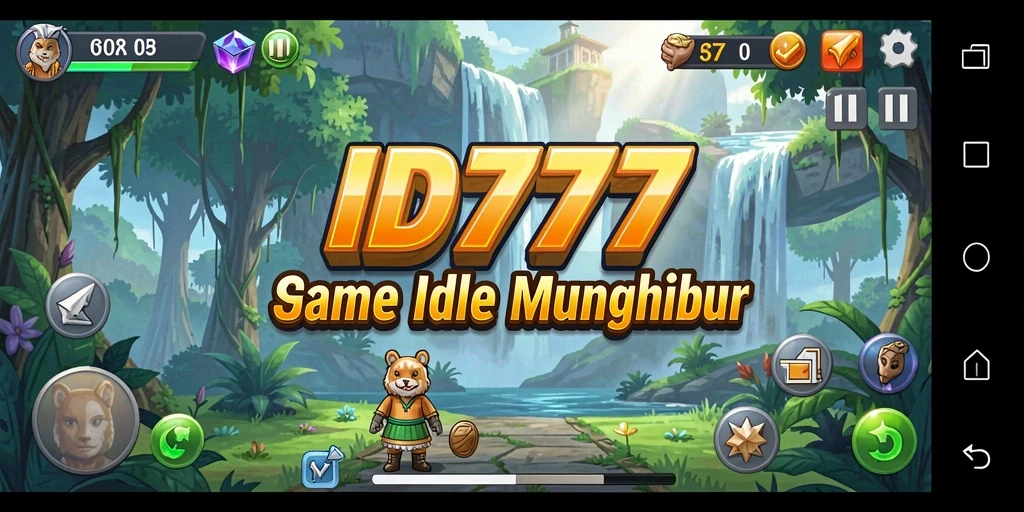 Tangkapan layar utama ID777 menampilkan gameplay seru dan menarik dari genre Idle.