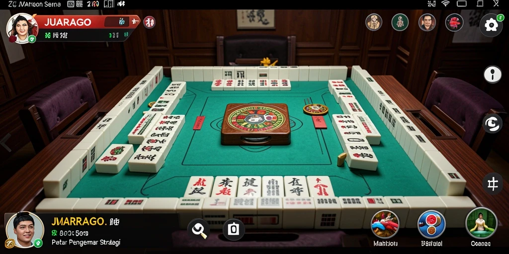 Tampilan gameplay JUARAGO yang mendebarkan dari Mahjong.