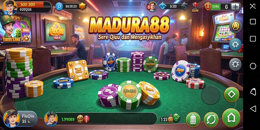 Tampilan gameplay seru MADURA88 dalam permainan QiuQiu.