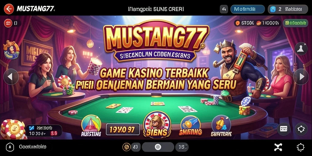 Tampilan menarik dari gameplay Kasino MUSTANG77 yang mendebarkan.