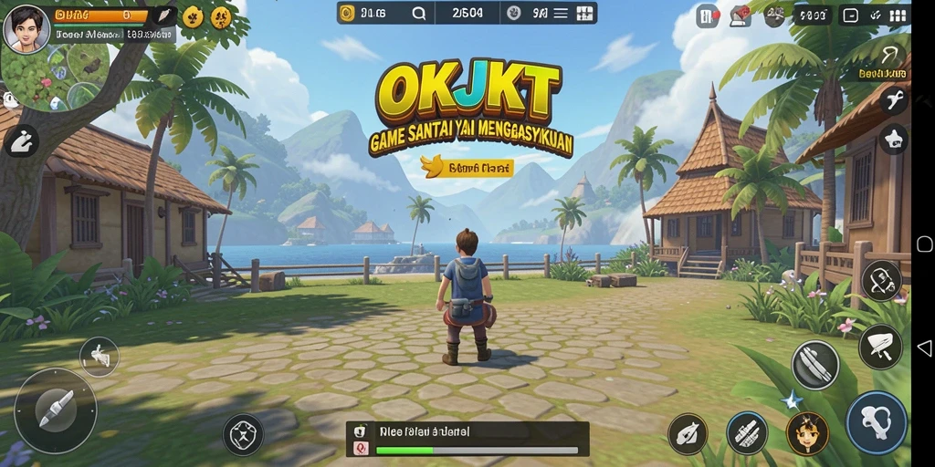 Screenshot gameplay OKJKT yang mengasyikkan dan penuh warna.