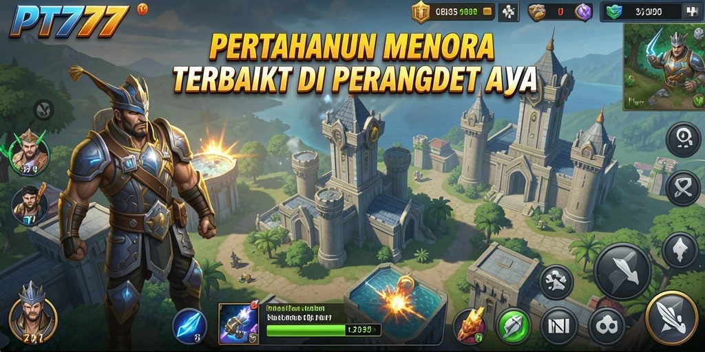 Tampilan gameplay PT777 yang menegangkan dalam Tower Defense.