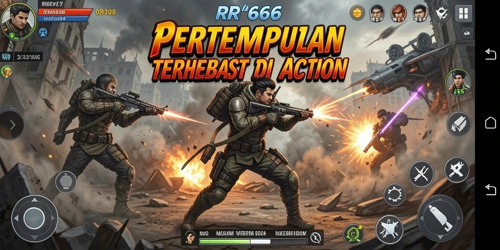 Gameplay Action seru dalam RR666 dengan grafis yang menakjubkan.