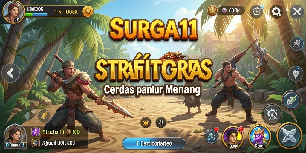 Screenshot gameplay SURGA11 yang menunjukkan pertarungan strategis.