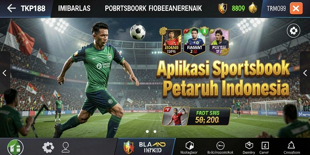 Tampilan utama gameplay TKP188 dalam aplikasi Sportsbook