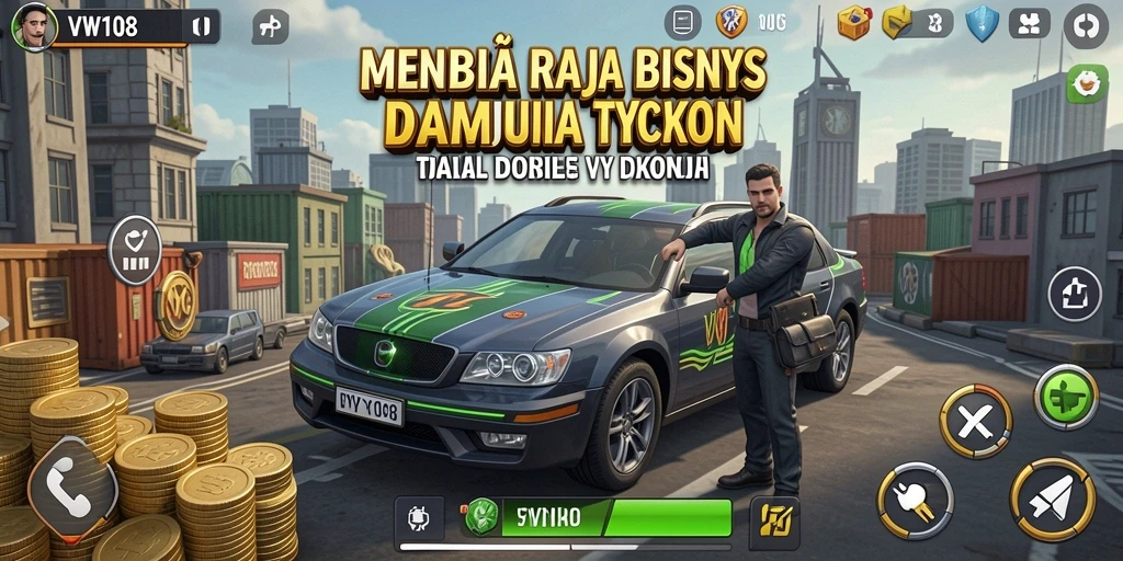 Screenshot VW108 menampilkan gameplay Tycoon yang seru dan interaktif.