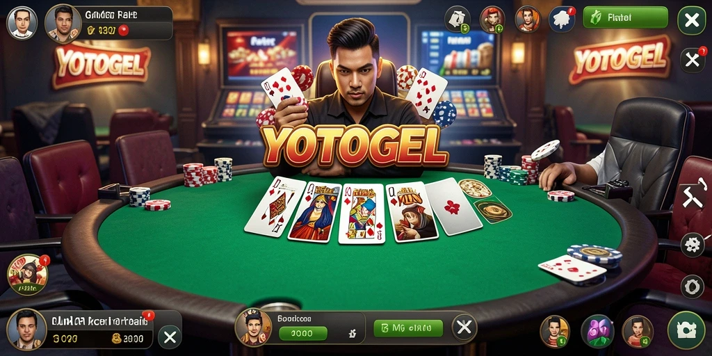 Tampilan gameplay poker yang menarik di YOTOGEL.