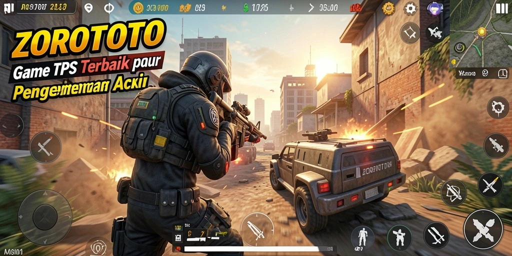 Screenshot gameplay ZOROTOTO menampilkan momen pertempuran seru.